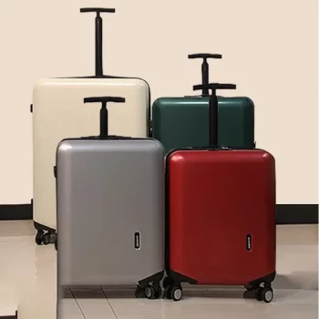 K1377 New Travel Luggage Women 20'' 28'' Lightweight Suitcase Single Pole Password Trolley Case