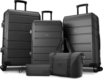 K1354 Luggage Set ABS+PC Hardshell Carry On Suitcase With Spinner Wheel TSA Lock Suit Case