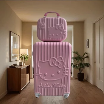 G00931Sanrio Hello Kitty Pink Suitcase