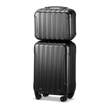 G0958 Lightweight expandable hardside carry-on luggage kit with 14" mini vanity case for travel