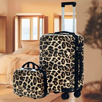 G000933 2-Pack Chic Leopard Luggage Set