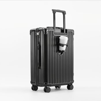 G0981Hard shell cabin luggage with TSA lock and silent universal wheels, durable zipper closure, iron and aluminum alloy handle travel suitcase