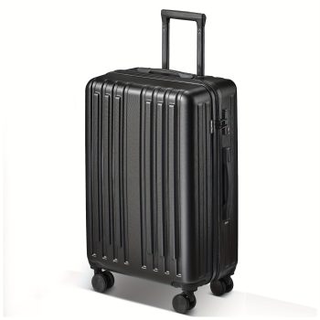 G0987Hard shell suitcase, durable ABS material, with combination lock, swivel wheels, zipper closure, iron and aluminum alloy handle, suitable for TSA approved travel luggage