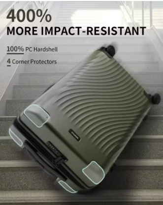 P1886 Hardside Expandable Carry On Luggage Sets, Recycled PC 20/24" Rolling Luggage Airline Approved with Spinner Wheels