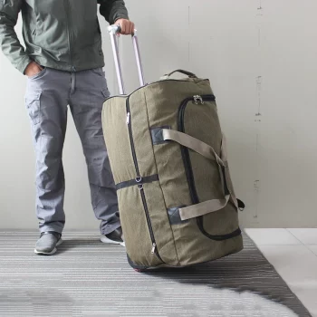 K1850 International super large trolley luggage bag with wheels long-distance consignment big canvas travel suitcase