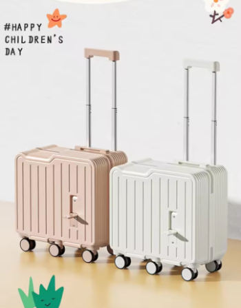 L932 2024 Newest Design Children Luggage Sitting and Riding Mini 20 Inch Travel Boarding Suitcase Six Wheels With Folding Foot Pedal