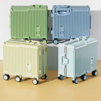 TH454 Mini Travel Suitcase Aluminum Frame Box Luggage Organizer Chirldren Ride Case Small Password Box Boarding Case