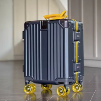 TH487 14‘’ Rolling Luggage lightweight Travel Boarding Suitcase with TSA Lock Aluminum Frame Trolley Bag Carry-ons,no need to check in