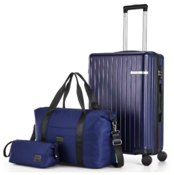 TH537 3 Piece Carry On Luggage Set ABS PC Suitcases Travel Case With Wheel Hardshell 20 inch Roller Luggage With Duffel Bag Travel Bag