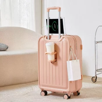 K1818 New fashionable luggage, thickened suitcase, suitable for boarding, with USB charging interface