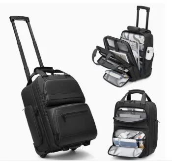 K1745 Travel Trolley Bags Rolling luggage bag Men Carry on hand luggage Cabin Underseat Suitcase Business Travel wheeled bag