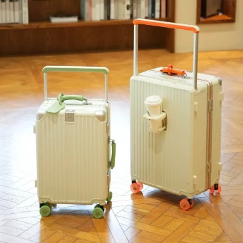 K1587 Large Capacity Travel Suitcase Rolling Luggage Aluminum frame Trolley Case