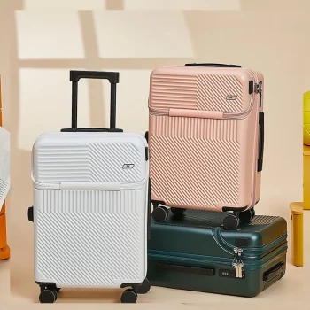 K1622 Travel Luggage with Wheels Carry On Luggage Secure Password Lock Expandable Hardside Luggage