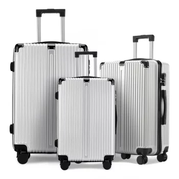 K1763 20 24 28 Inch Set 3 Piece Boarding Travel Travel Essentials Unisex ABS PC Trolley Case Luggage