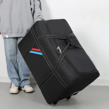 K1653 Large Capacity Trolley Bags with Wheels Foldable Luggage Wheeled Bag Travel Suitcase