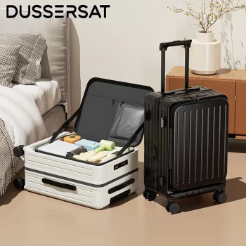K2030 Travel Luggage Suitcase Expandable Front Open Luggage with 360° Wheels, Durable PC Large Capacity Luggage Suitcase