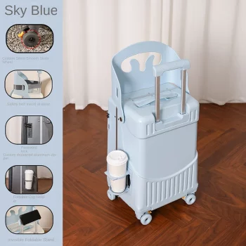 K1744 New suitcase for children can Sit 20/22 inch Ride on Luggage Front Opening Sturdy Thickened Travel suitcase