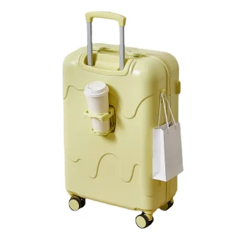 KF99003322 Luggage Carrying Case with Handle Combination Lock Light Tone Universal Wheel Travel Trolley Case