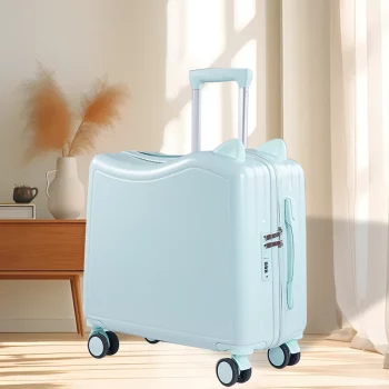 K1837 A child's suitcase can be used as a girl's portable suitcase for riding an 18-inch combination trolley