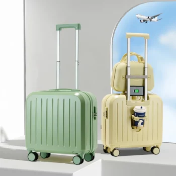 KF22388844 Luggage Carrying Case with Handle Combination Lock Light Tone Universal Wheel Travel Trolley Case
