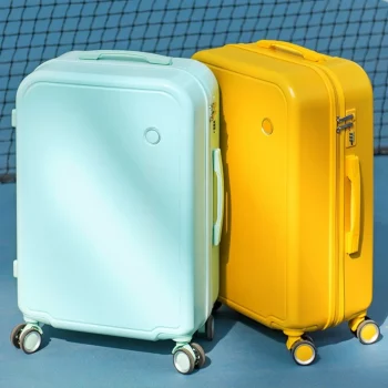 K1868 Carry on Luggage with Wheels Zipper Rolling Luggage Case Combination Lock ABS+PC Lightweight Luggage