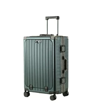 K2008 Front opening charging multi function high grade 20 inch 24 aluminum frame travel case trolley suitcase