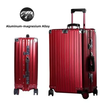 K1820 Aluminum-magnesium Alloy Suitcase High Quality Retro Luxury Rolling Luggage Trolley Luggage