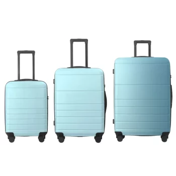 K1590 Luggage Sets ABS Hardshell 3pcs Luggage Lightweight Durable Suitcase