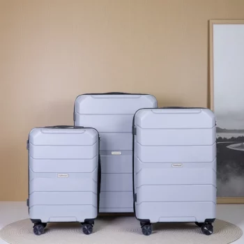 K1686 Hardshell Suitcase Spinner Wheels PP Luggage Sets Lightweight Suitcase with TSA Lock 3-Piece Set
