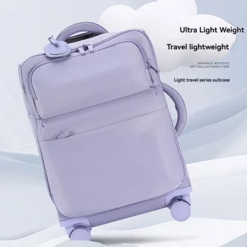 K1938 Luggage handle case for women, 2025 new style carry-on case, 20-inch ultra-light fabric bag, password travel case