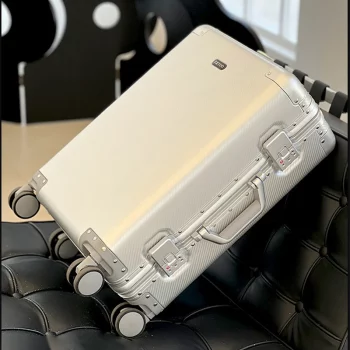 K1669 All Aluminum Magnesium Alloy Suitcase Trolley Case TSA Customs Lock Male Luggage