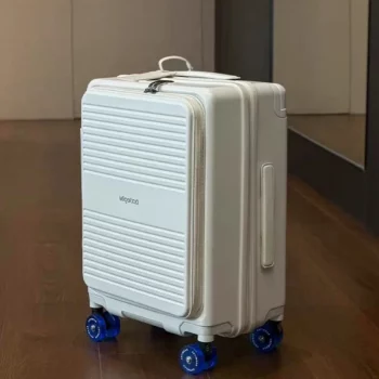 KF775566 Luggage Small Carrying Case with Handle Combination Lock Light Tone Universal Wheel Travel Trolley Case