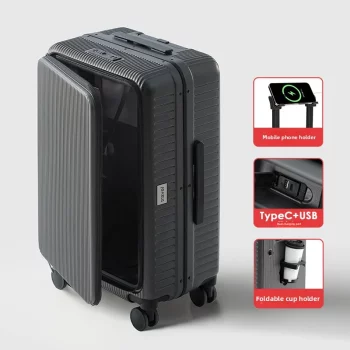 K1538 Cabin Suitcase ABS + PC Boarding Box 20"24 Inch PC Large Capacity Trolley Case