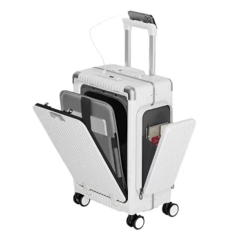 K1780 New Three-Opening Travel Suitcase Trolley Case Front-Opening Luggage PC Double Side Pockets Carry on Luggage