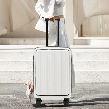 K1853 High-Capacity Front Opening Zipper Luggage 20" High-Looking Strong Durable Password Trolley Case