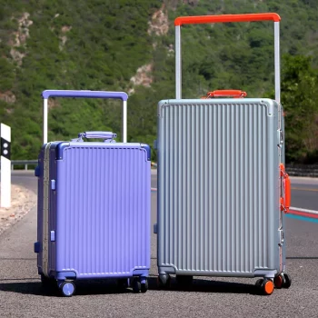 K1962 Suitcase Wide Handle Travel Suitcase Men 20 22 24 26 inch Carry-On Rolling Luggage Women PC Aluminum Frame Trolley Case
