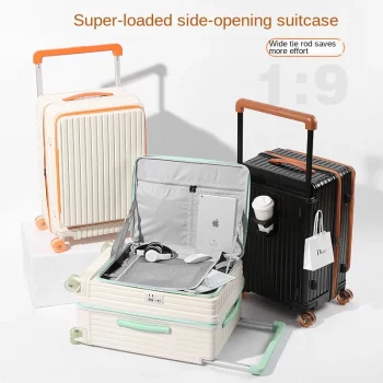 K1722 Wide Trolley Side Opening Suitcase 28 inch Large Capacity Travel Suitcase