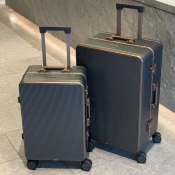 K1952 Sturdy Aluminium Frame Suitcase 28 inch Large Size Drop-resistant Trolley Case Business Suitcase