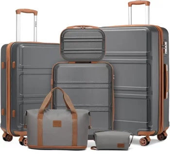 K1675 Lightweight ABS Hardshell with TSA Lock 20/24/28" Suitcases Beauty Case