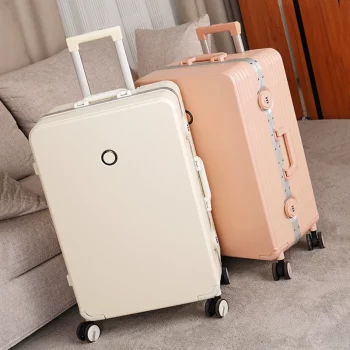 K1593 High appearance level aluminum frame luggage durable pull rod box Student trolley travel suitcase
