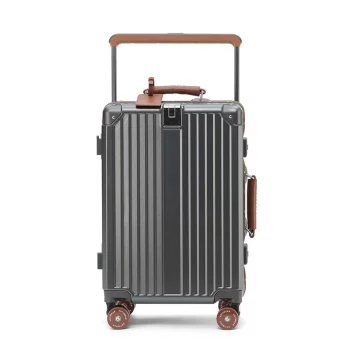 K1950 New Wide Handle Suitcase Luggage with Cup Holder Suitcase Trip Cabin 20/24/26 Inch TSA Customs Lock Travel Bags