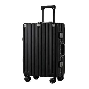 K2089 Aluminum frame rolling luggage ABS+PC suitcases on wheels new mute strong and durable password