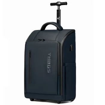 K1685 Business Rolling Backpack with Wheels Cabin Carry on Bag Waterproof Business Travel Laptop Bags Carry on Luggage