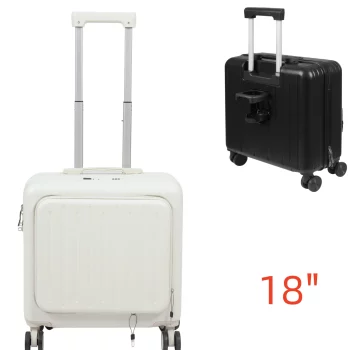 K1696 Front Opening Airline Trolley Box Boarding Suitcase with Passcode Lock Travel Luggage Suitcase