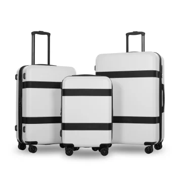 K1677 Luggage Sets Expandable Hardside Suitcases Set with Spinner Wheels and TSA Lock