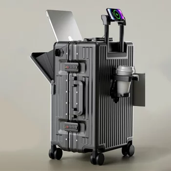 KF7799 Luggage Small Carrying Case with Handle Combination Lock Light Tone Universal Wheel Travel Trolley Case