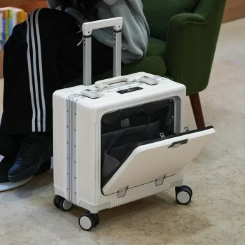 K1531 Aluminum Frame Suitcase Female Password Trolley Case Luggage Boarding Small Lightweight Male Suitcase