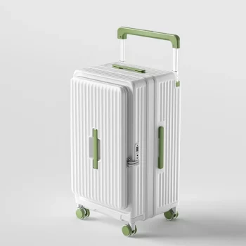 K1655 Large-capacity expandable luggage front-opening thickened trolley case
