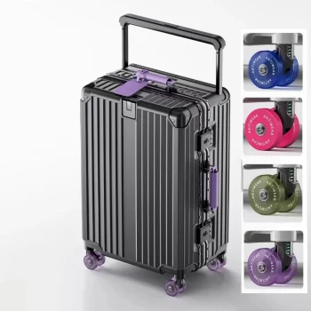 K2028 New Aluminum Frame Wide Handlebar Rolling Luggage Large Capacity Trolley Suitcase