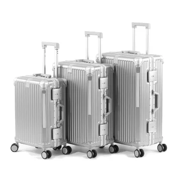 K1948 Suitcase Travel Suitcase Men 20 24 26 Carry-On Luggage Women PC Aluminum Frame Trolley Case TSA password lock